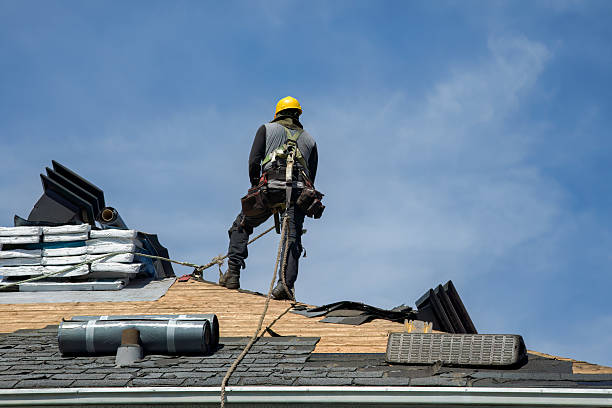 Professional Gutter Installation technician working in Crystal City, TX